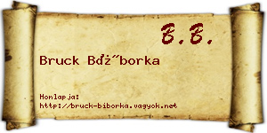 Bruck Bíborka névjegykártya