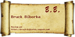Bruck Bíborka névjegykártya