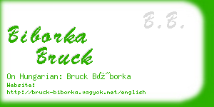 biborka bruck business card